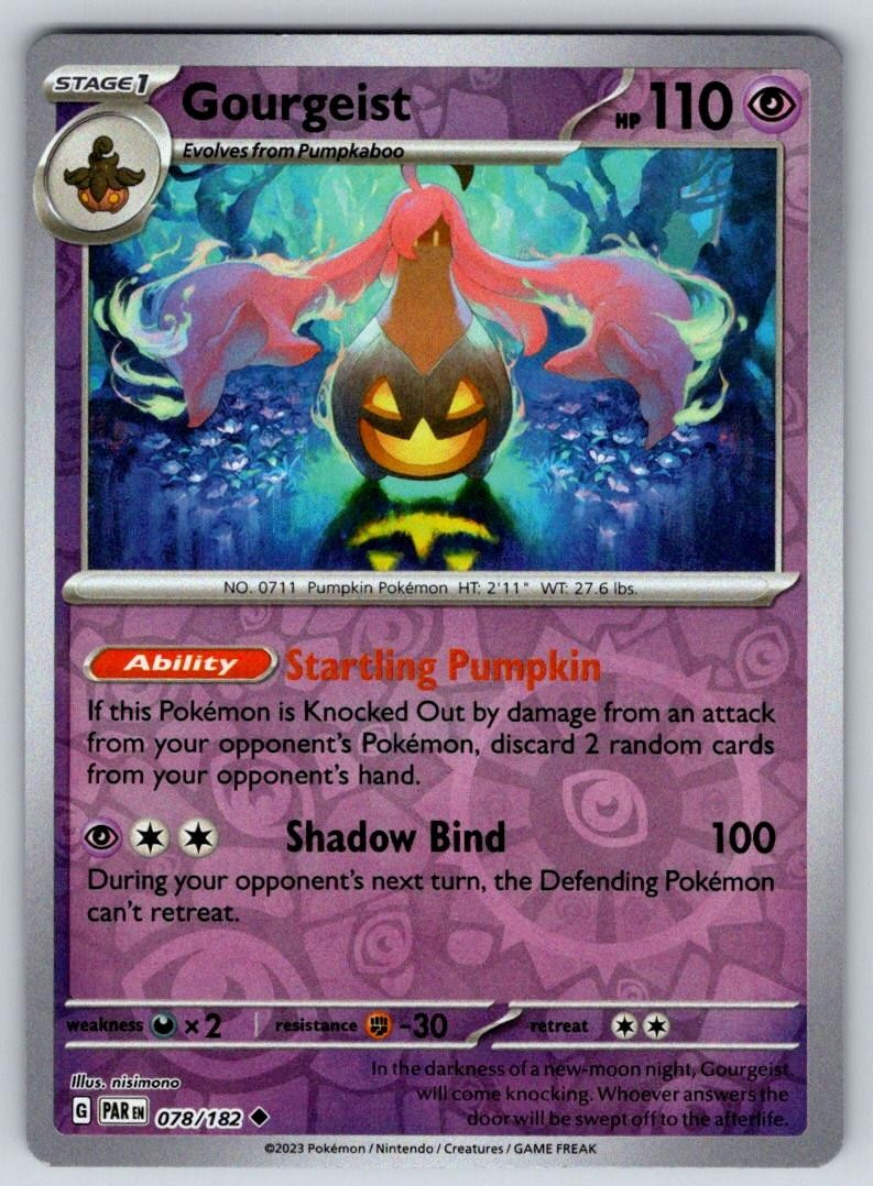 Gourgeist 078/182 Uncommon Paradox Rift Pokemon Reverse Holo Near Mint
