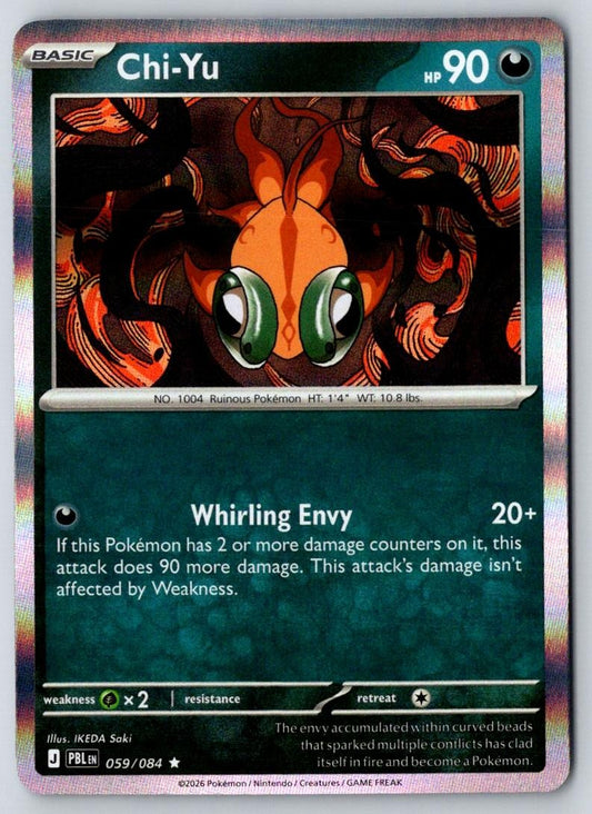 Chi-Yu 059/084 Rare Pitch Black Pokemon Holo Near Mint