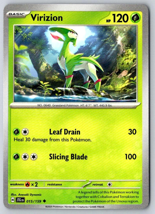 Virizion 015/159 Uncommon Journey Together Pokemon Near Mint