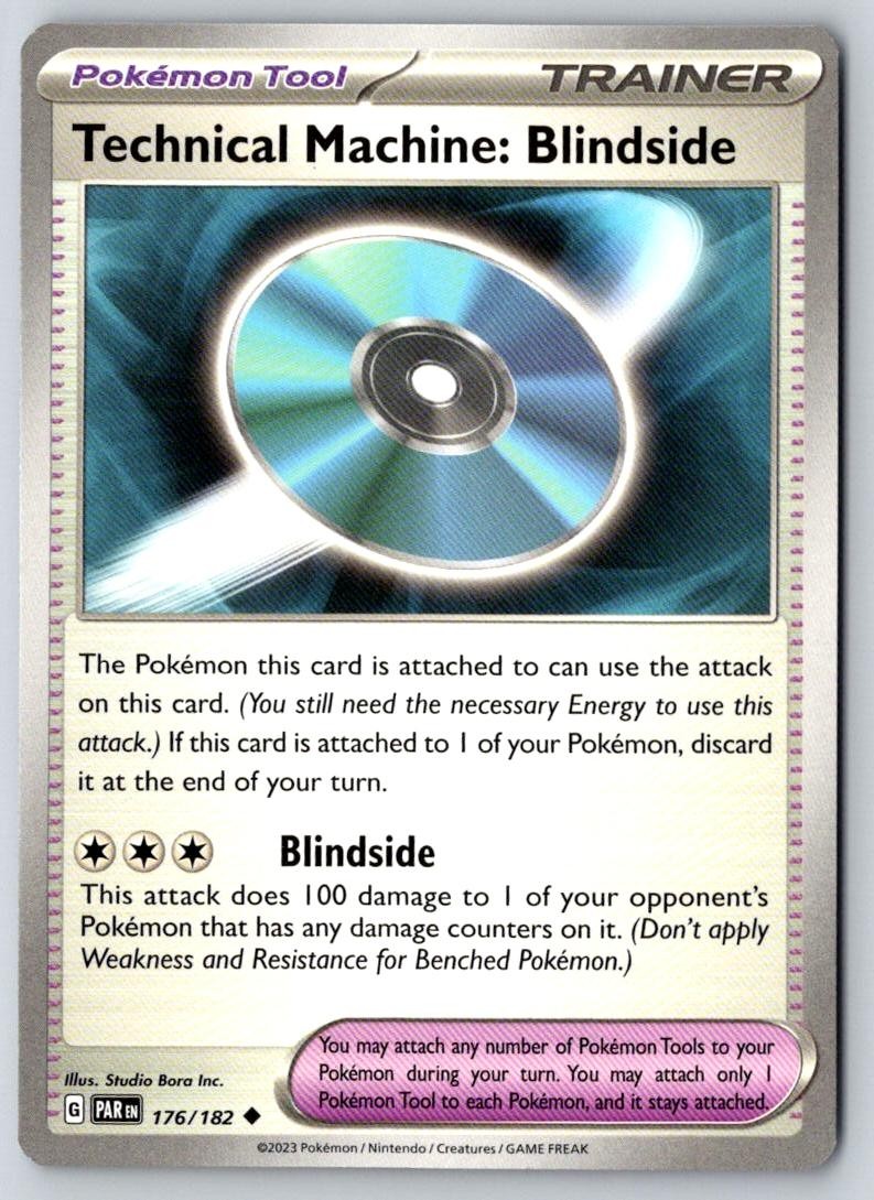 Technical Machine: Blindside 176/182 Uncommon Paradox Rift Pokemon Near Mint
