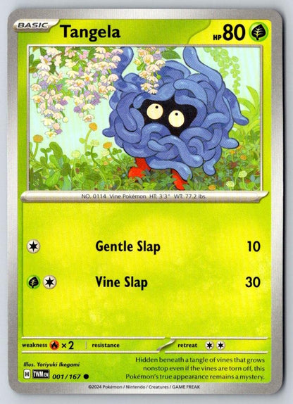 Tangela 001/167 Common Twilight Masquerade Pokemon Near Mint