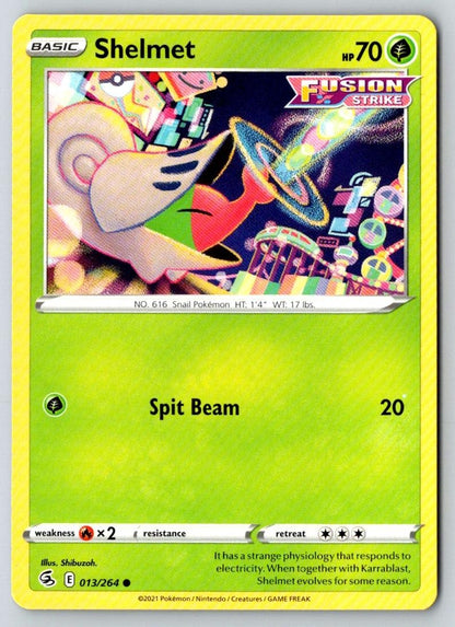 Shelmet 013/264 Common Fusion Strike Pokemon Near Mint