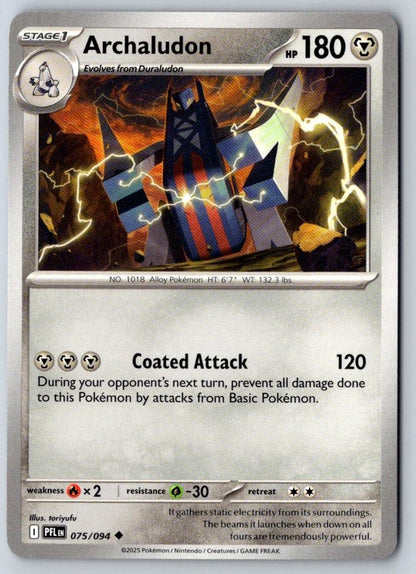 Archaludon 075/094 Uncommon Phantasmal Flames Pokemon Near Mint