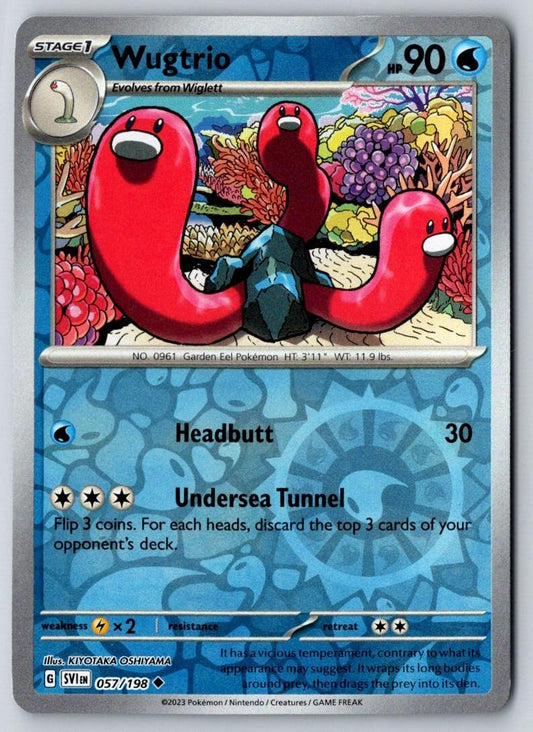 Wugtrio 057/198 Uncommon Scarlet & Violet Pokemon Near Mint