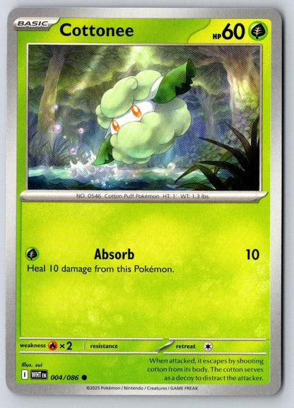 Cottonee 004/086 Common White Flare Pokemon Near Mint
