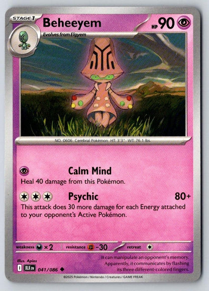 Beheeyem 041/086 Uncommon Black Bolt Pokemon Near Mint