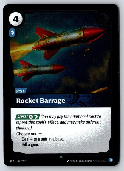 Rocket Barrage 077/221 Uncommon Spiritforged Riftbound Near Mint
