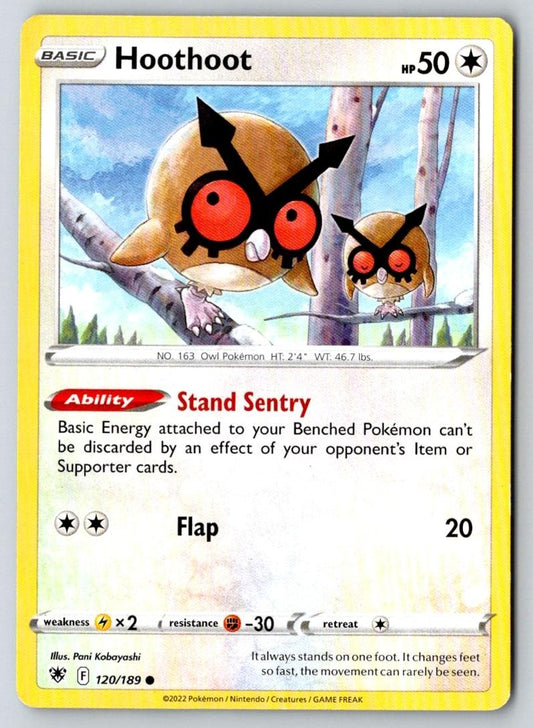 Hoothoot 120/189 Common Astral Radiance Pokemon Near Mint
