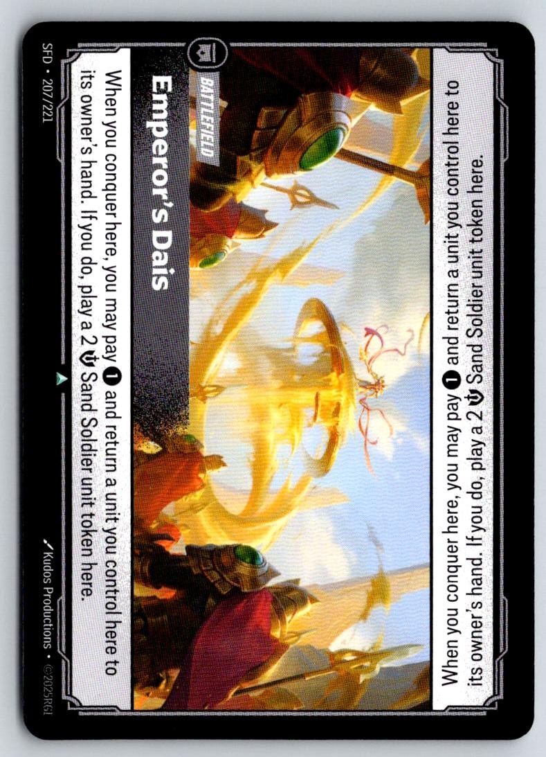 Emperor's Dais 207/221 Uncommon Spiritforged Riftbound Near Mint