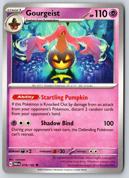 Gourgeist 078/182 Uncommon Paradox Rift Pokemon Near Mint
