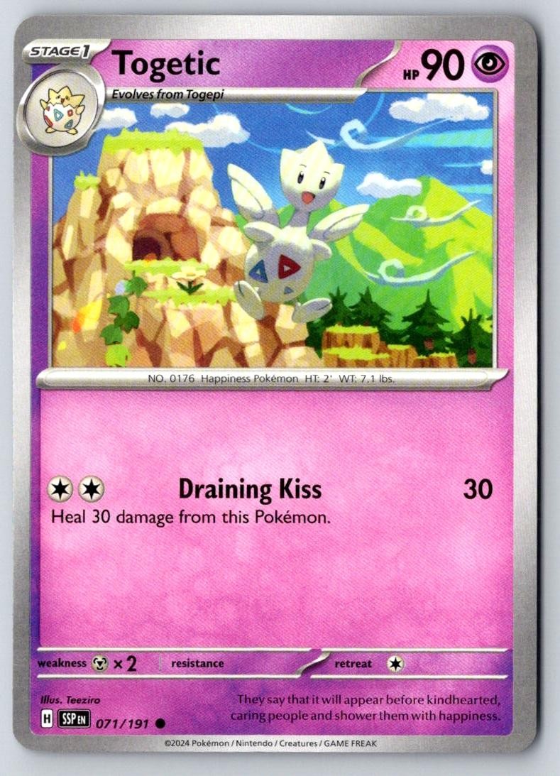 Togetic 071/191 Common Surging Sparks Pokemon Near Mint