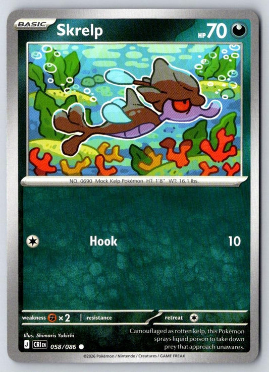 Skrelp 058/086 Common Chaos Rising Pokemon Near Mint