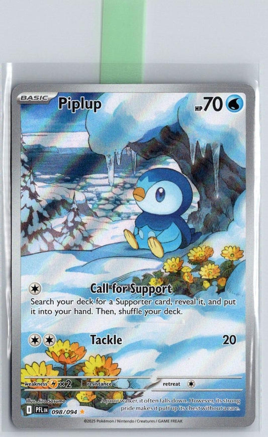 Piplup 098/094 Illustration Rare Phantasmal Flames Pokemon Holo