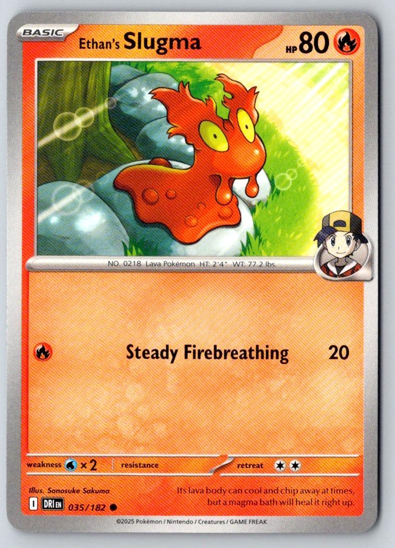 Ethan's Slugma 035/182 Common Destined Rivals Pokemon Near Mint