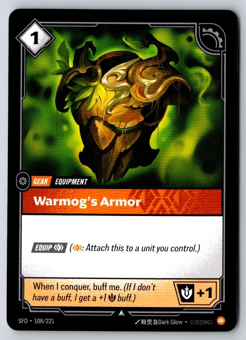 Warmog's Armor 108/221 Uncommon Spiritforged Riftbound Near Mint