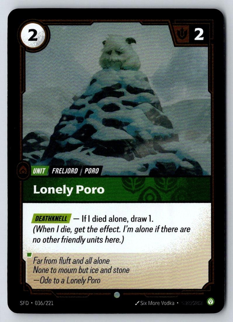 Lonely Poro 036/221 Common Spiritforged Riftbound Near Mint