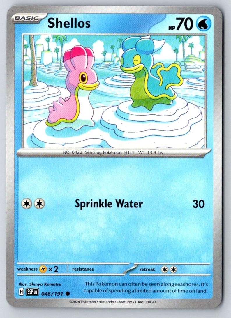 Shellos 046/191 Common Surging Sparks Pokemon Near Mint