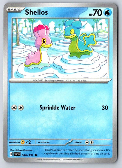 Shellos 046/191 Common Surging Sparks Pokemon Near Mint