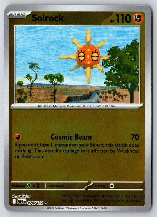 Solrock 075/132 Uncommon Mega Evolution Pokemon Near Mint