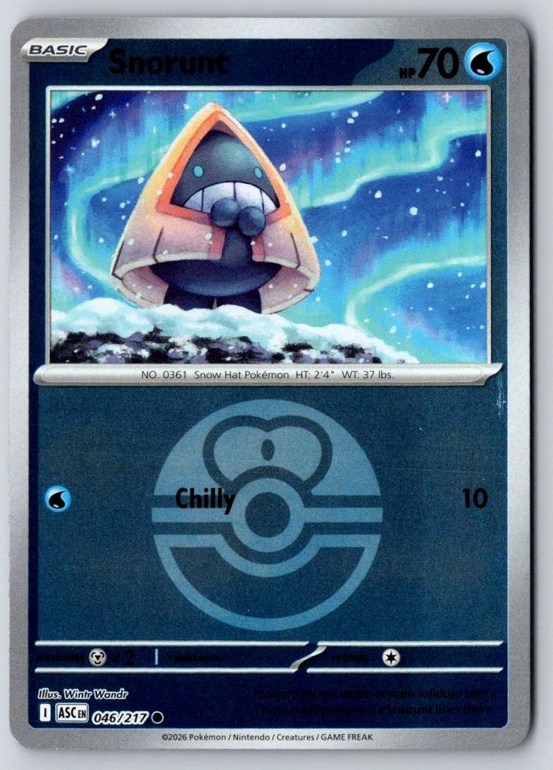 Snorunt (Love Ball) 046/217 Common Ascended Heroes Pokemon Reverse Holo NM