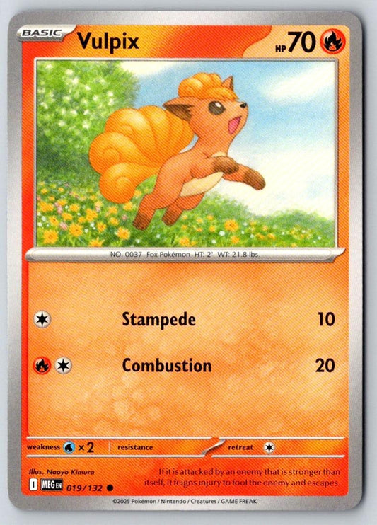 Vulpix 019/132 Common Mega Evolution Pokemon Near Mint