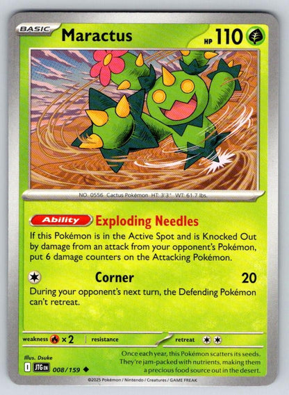 Maractus 008/159 Uncommon Journey Together Pokemon Near Mint