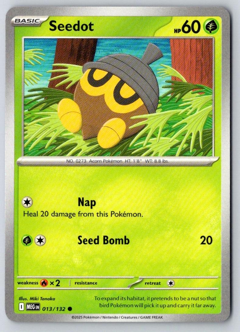 Seedot 013/132 Common Mega Evolution Pokemon Near Mint