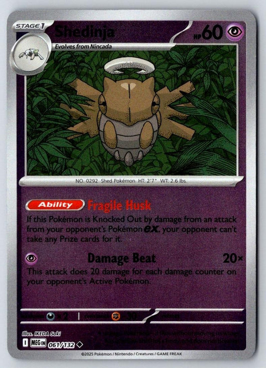 Shedinja 061/132 Uncommon Mega Evolution Pokemon Near Mint