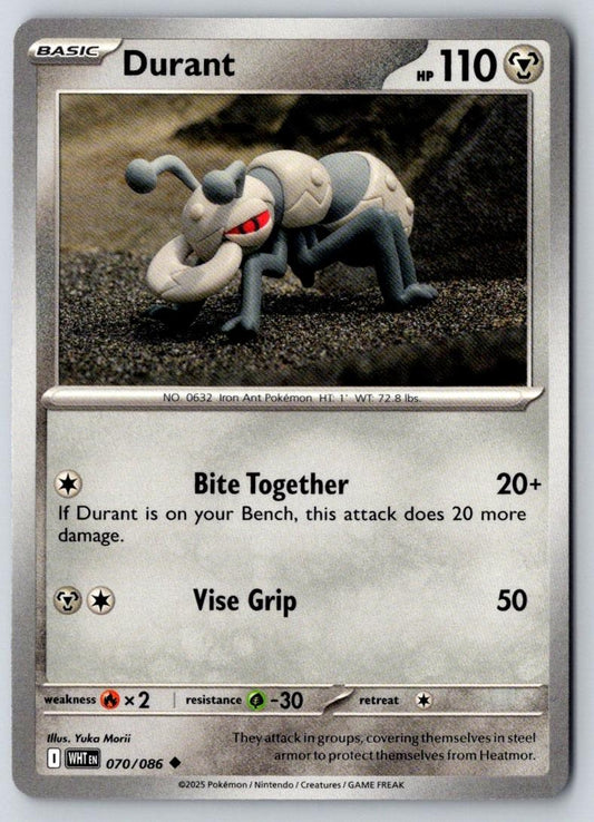 Durant 070/086 Uncommon White Flare Pokemon Near Mint