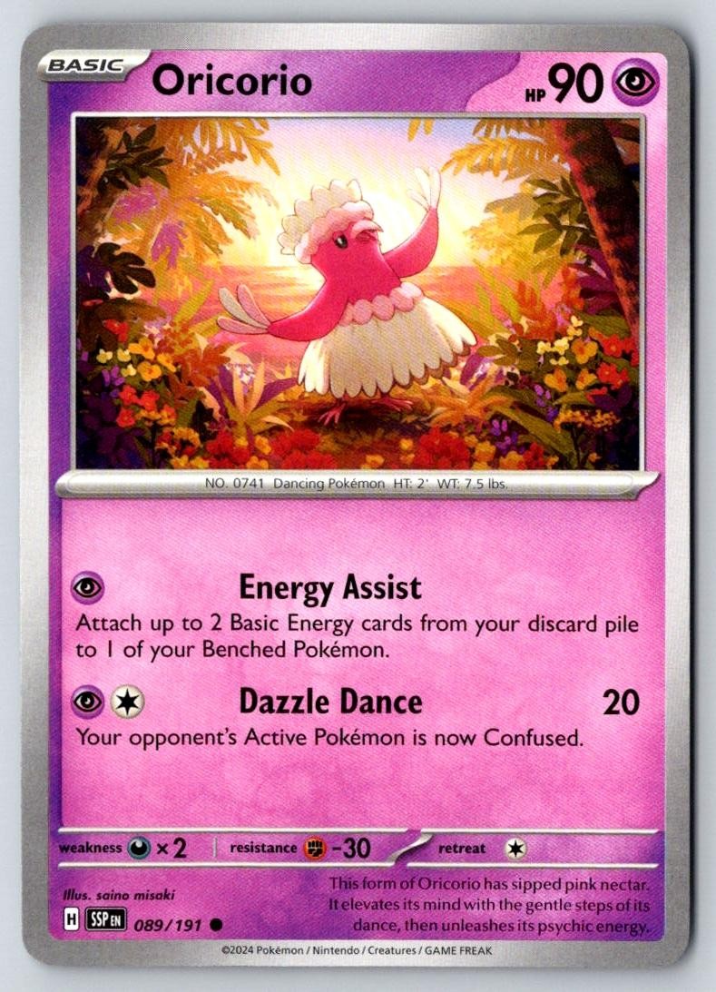 Oricorio 089/191 Common Surging Sparks Pokemon Near Mint