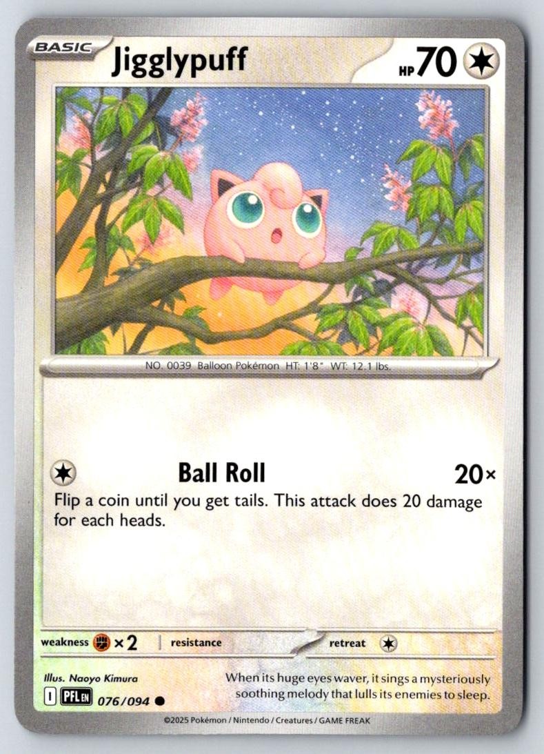 Jigglypuff 076/094 Common Phantasmal Flames Pokemon Near Mint