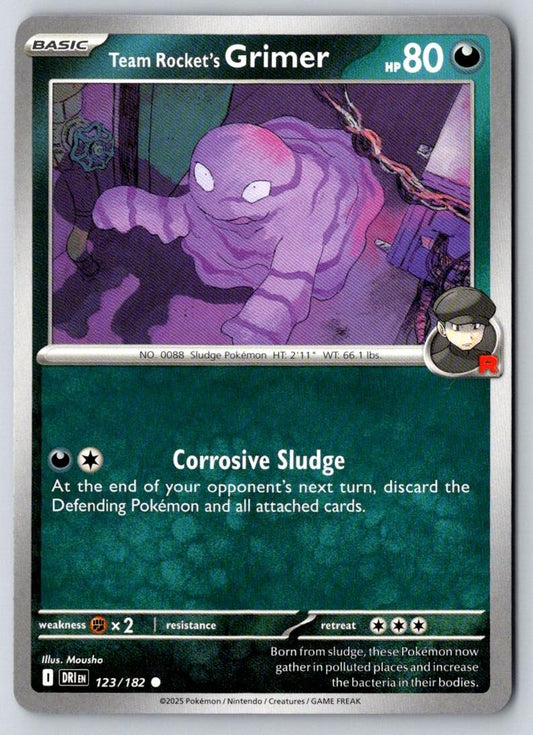 Team Rocket's Grimer 123/182 Common Destined Rivals Pokemon Near Mint