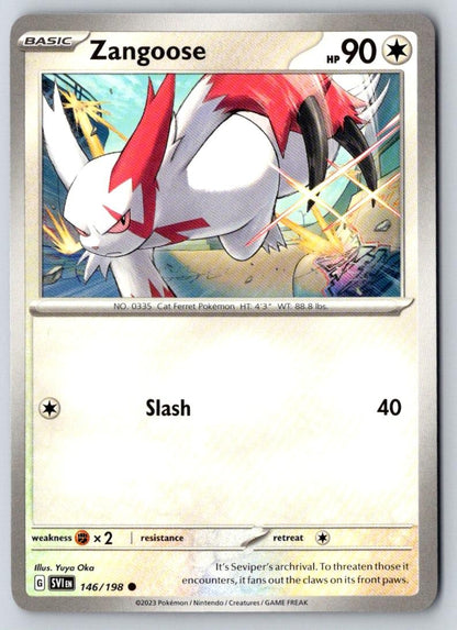 Zangoose 146/198 Common Scarlet & Violet Pokemon Near Mint