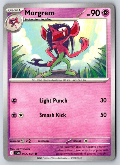 Morgrem 072/159 Common Journey Together Pokemon Near Mint
