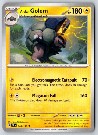 Alolan Golem 046/159 Uncommon Journey Together Pokemon Near Mint