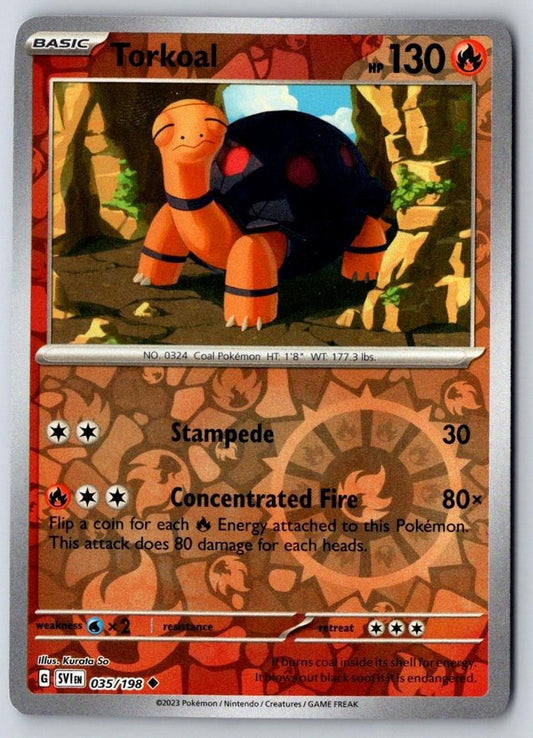 Torkoal 035/198 Uncommon Scarlet & Violet Pokemon Near Mint