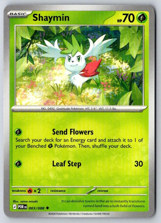 Shaymin 003/088 Uncommon Perfect Order Pokemon Near Mint