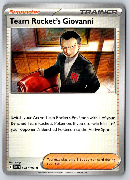 Team Rocket's Giovanni 174/182 Uncommon Destined Rivals Pokemon Near Mint