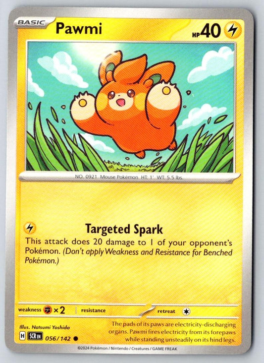 Pawmi 56/142 Common Stellar Crown Pokemon Near Mint