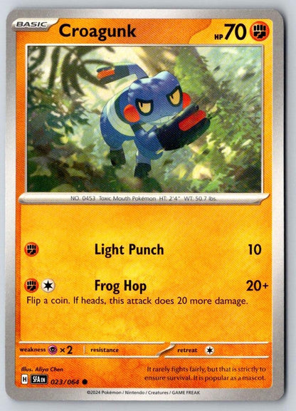 Croagunk 023/064 Common Shrouded Fable Pokemon Near Mint