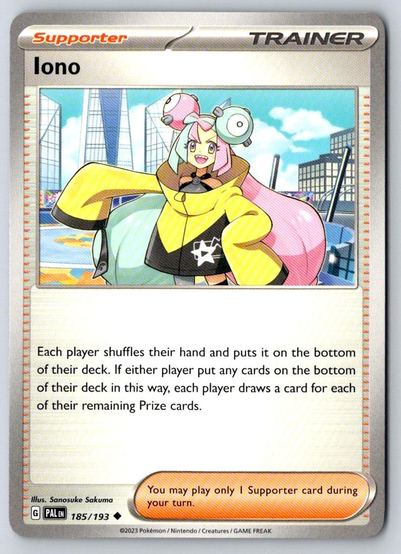 Iono 185/193 Uncommon Paldea Evolved Pokemon Near Mint