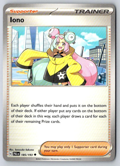 Iono 185/193 Uncommon Paldea Evolved Pokemon Near Mint