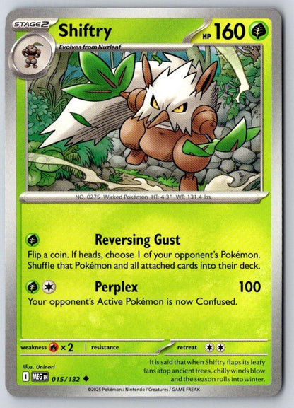 Shiftry 015/132 Uncommon Mega Evolution Pokemon Near Mint
