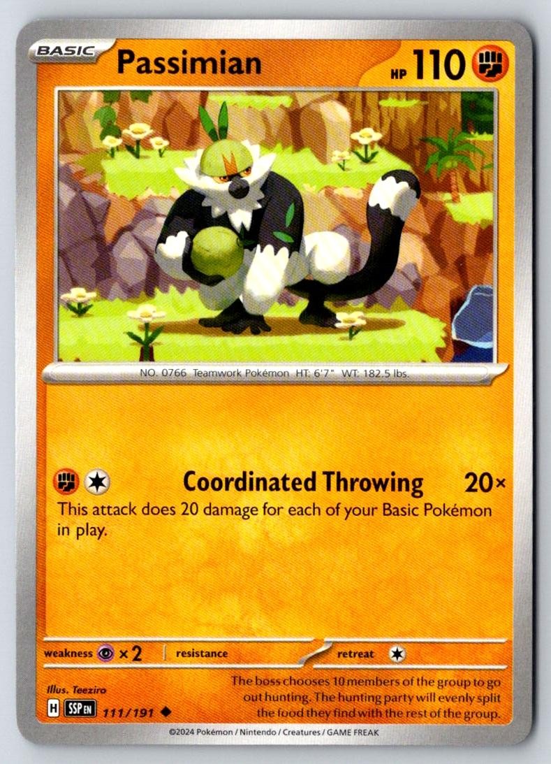 Passimian 111/191 Uncommon Surging Sparks Pokemon Near Mint