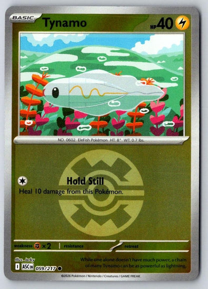 Tynamo (Quick Ball) 059/217 Common Ascended Heroes Pokemon Reverse Holo NM