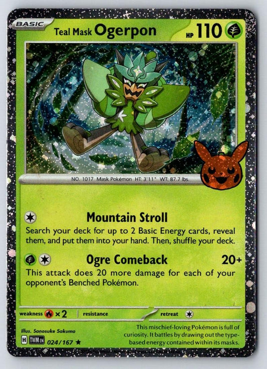 Teal Mask Ogerpon (Cosmos Holo) 024/167 Trick or Trade BOOster 2024 Pokemon NM