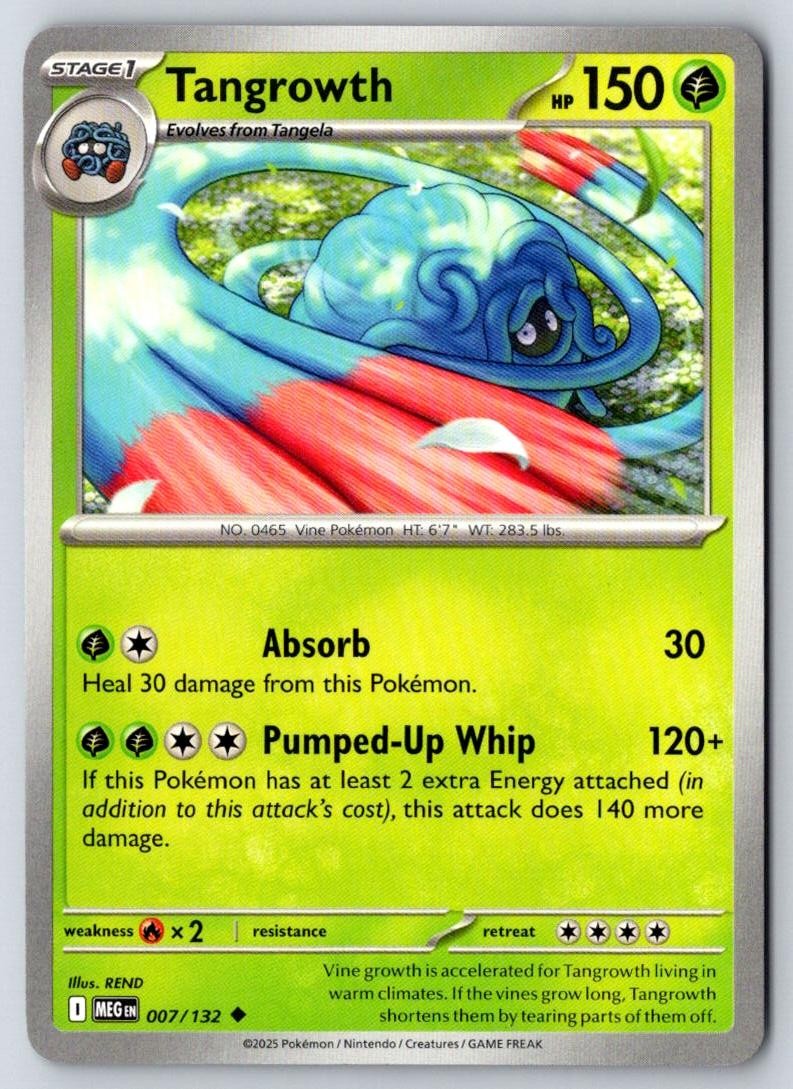 Tangrowth 007/132 Uncommon Mega Evolution Pokemon Near Mint