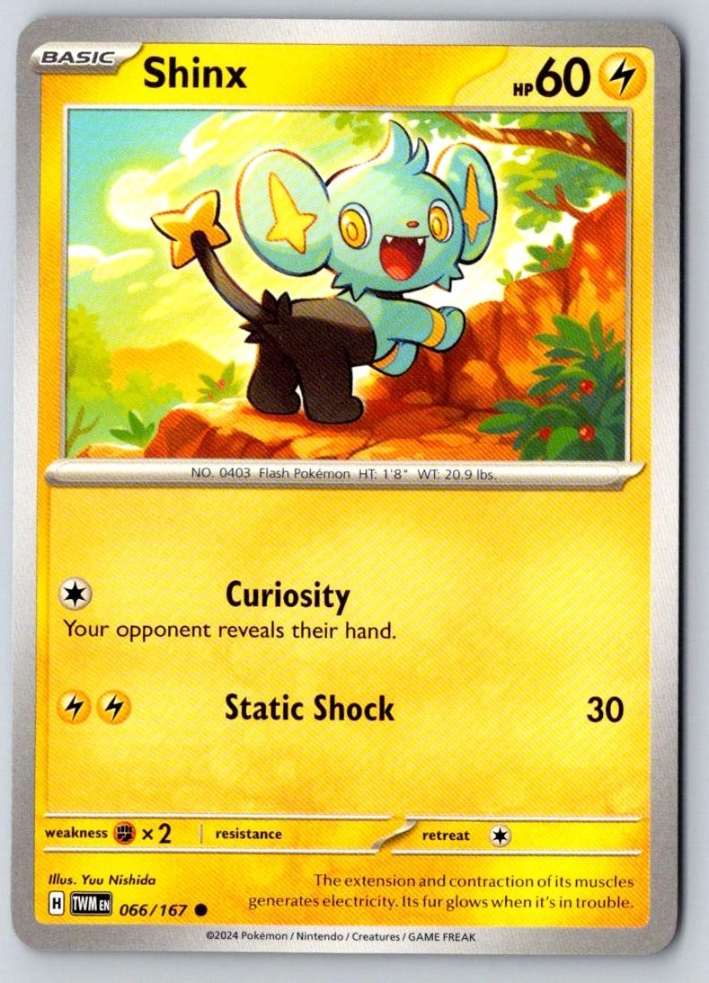 Shinx 066/167 Common Twilight Masquerade Pokemon Near Mint