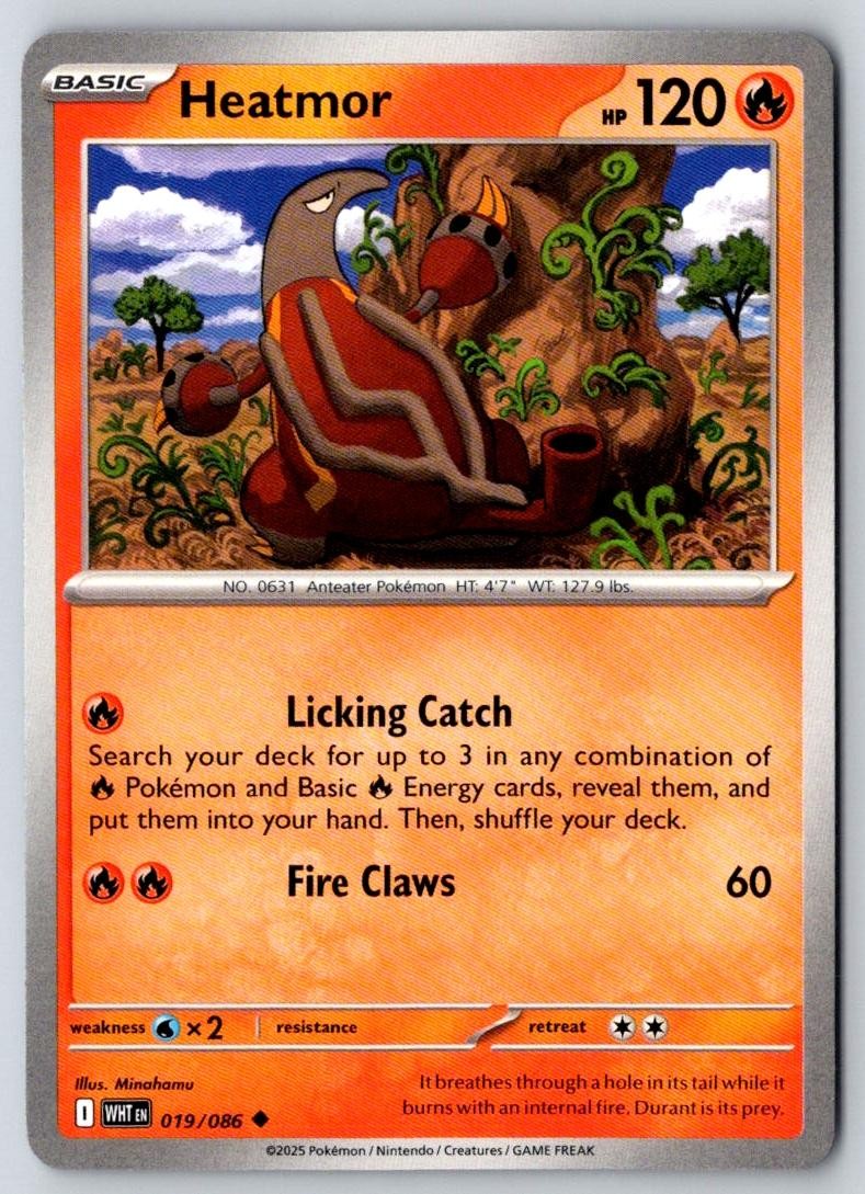 Heatmor 019/086 Uncommon White Flare Pokemon Near Mint