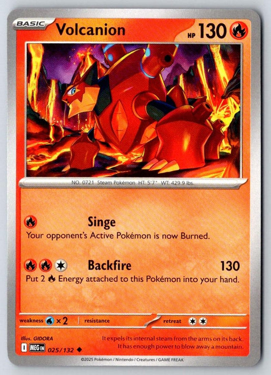 Volcanion 025/132 Uncommon Mega Evolution Pokemon Near Mint